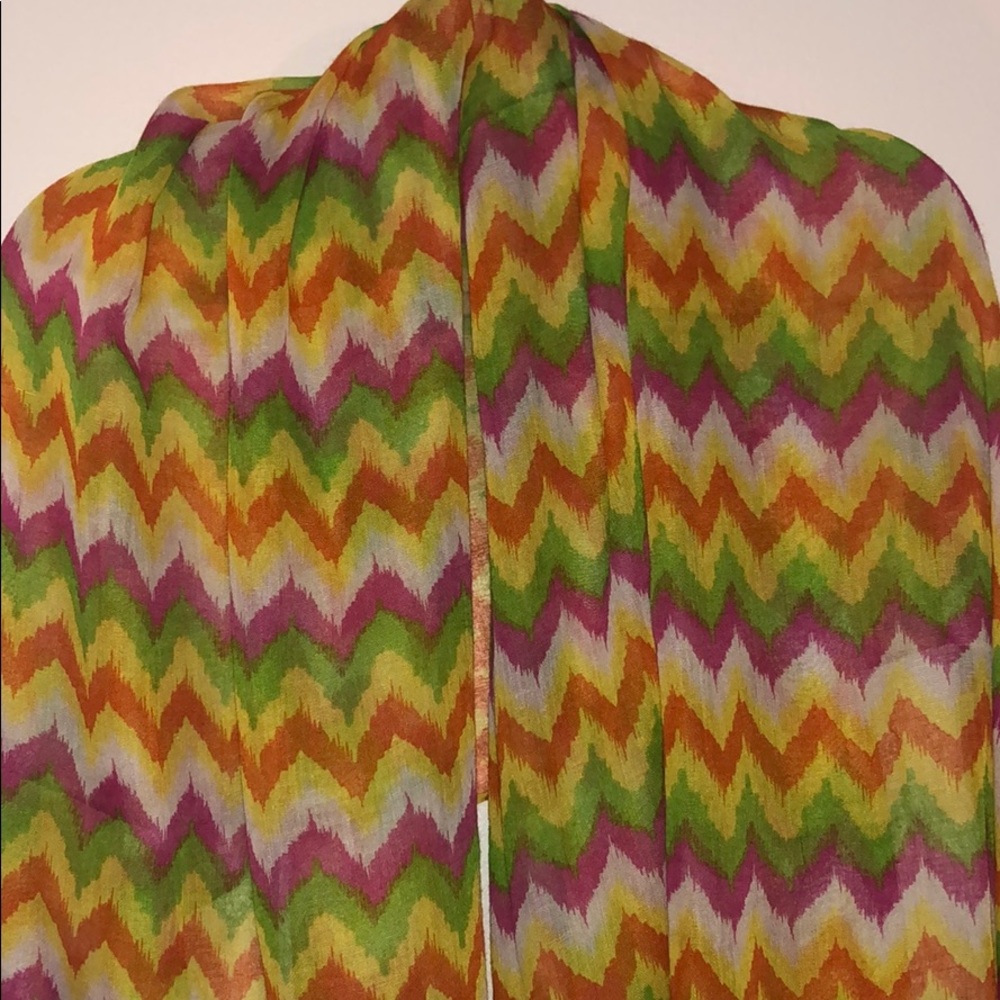Gorgeous Tiny Devotions bright, colorful scarf